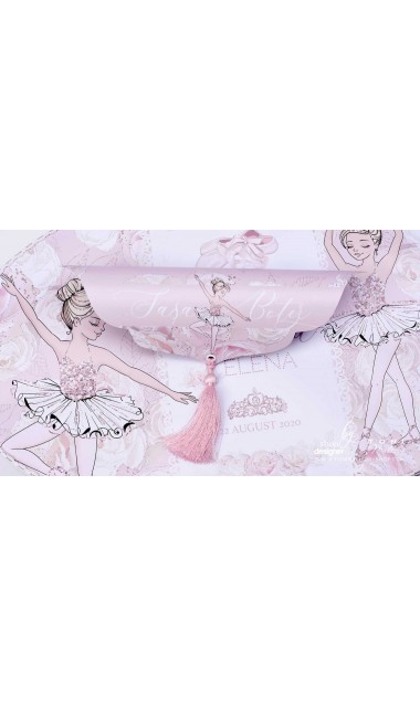 Trusou de botez cu mica balerina tutu tiara eleganta si broderie personalizata 12